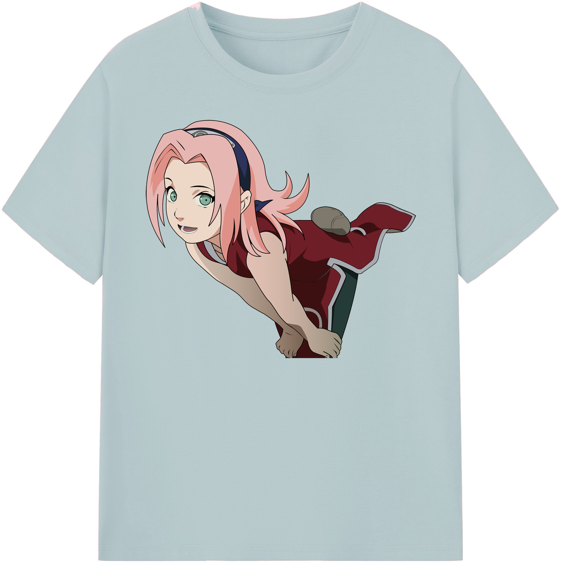 （画像用） NARUTO -ナルト- 春野サクラ Haruno Sakura 綿100％半袖Tシャツ（フロントプリント）